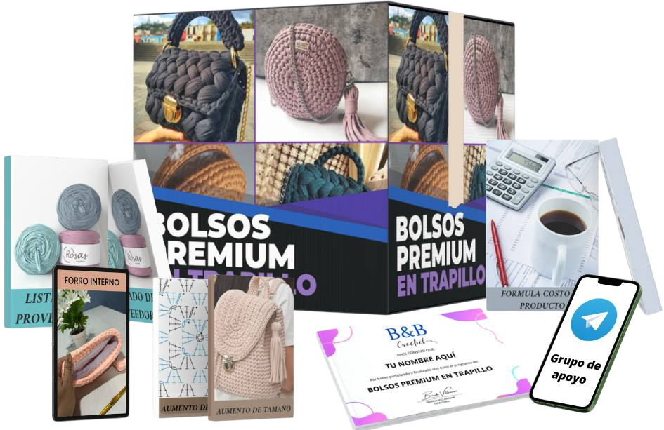 bolsos premium en trapillo y crochet